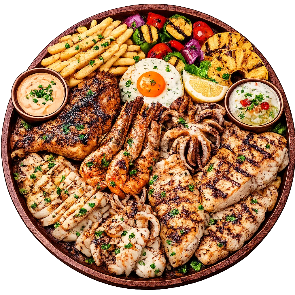 Seafood Grill Platter — Maharani Indian Restaurant, Kurunegala