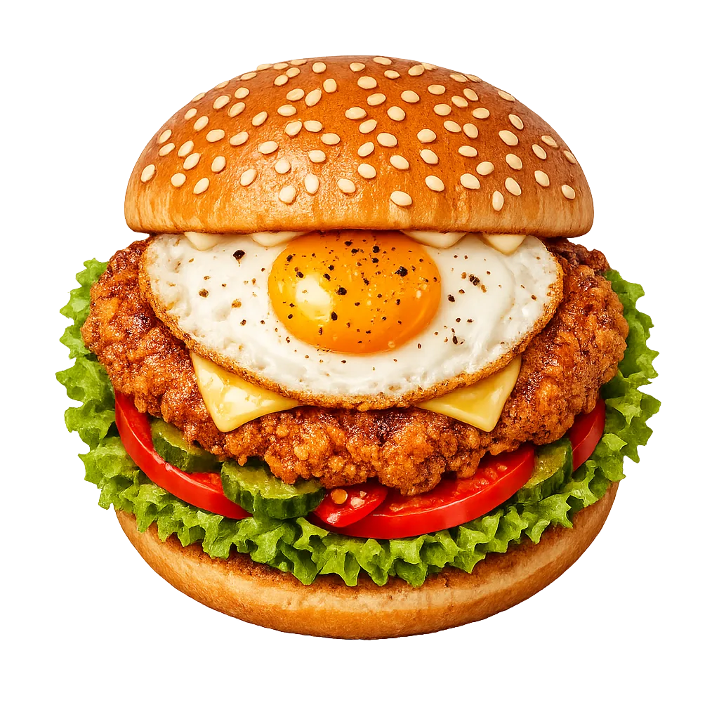 Chicken Burger with Egg — Maharani Indian Restaurant, Kurunegala