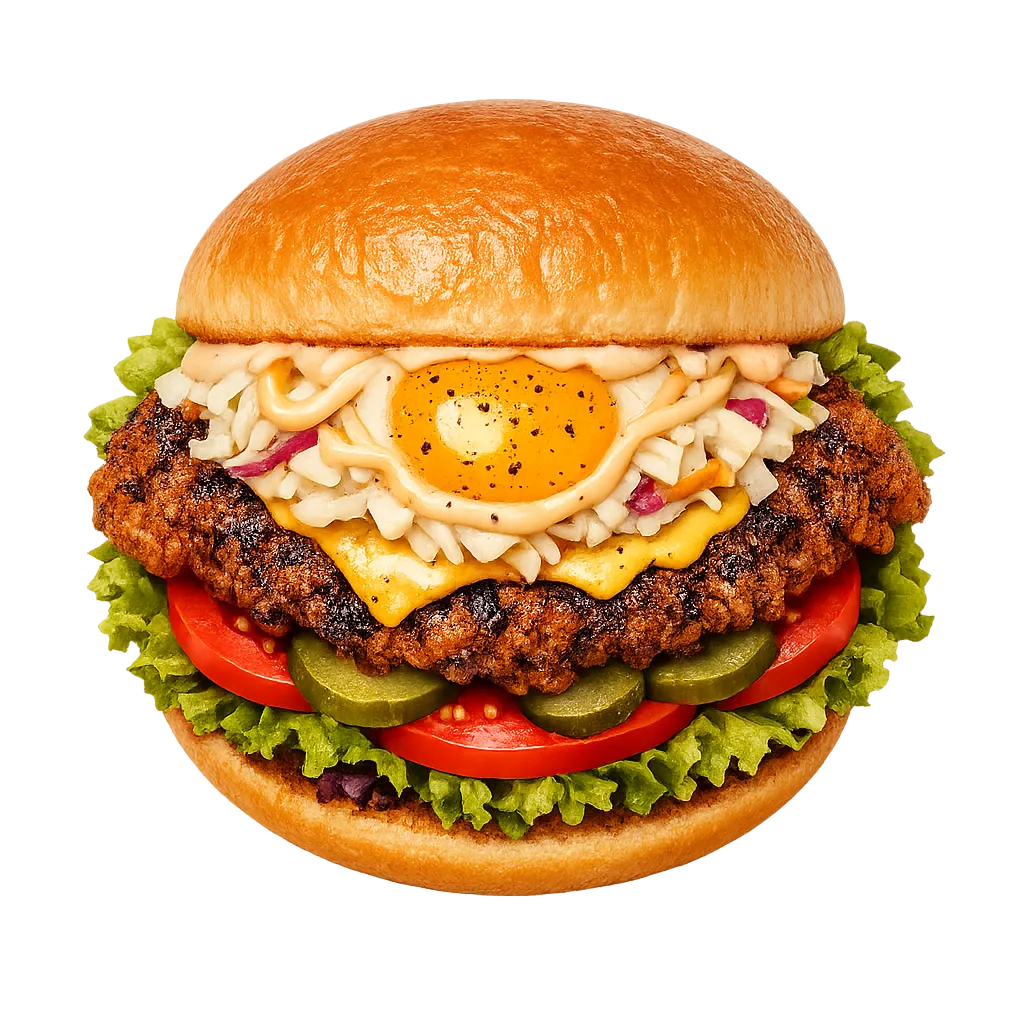 Beef Burger with Egg — Maharani Indian Restaurant, Kurunegala